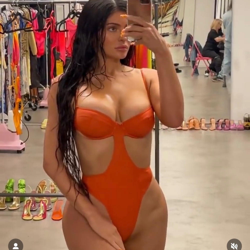 Kylie Swim Orangle Kylie One Piece Swimsuit Size XS NWT